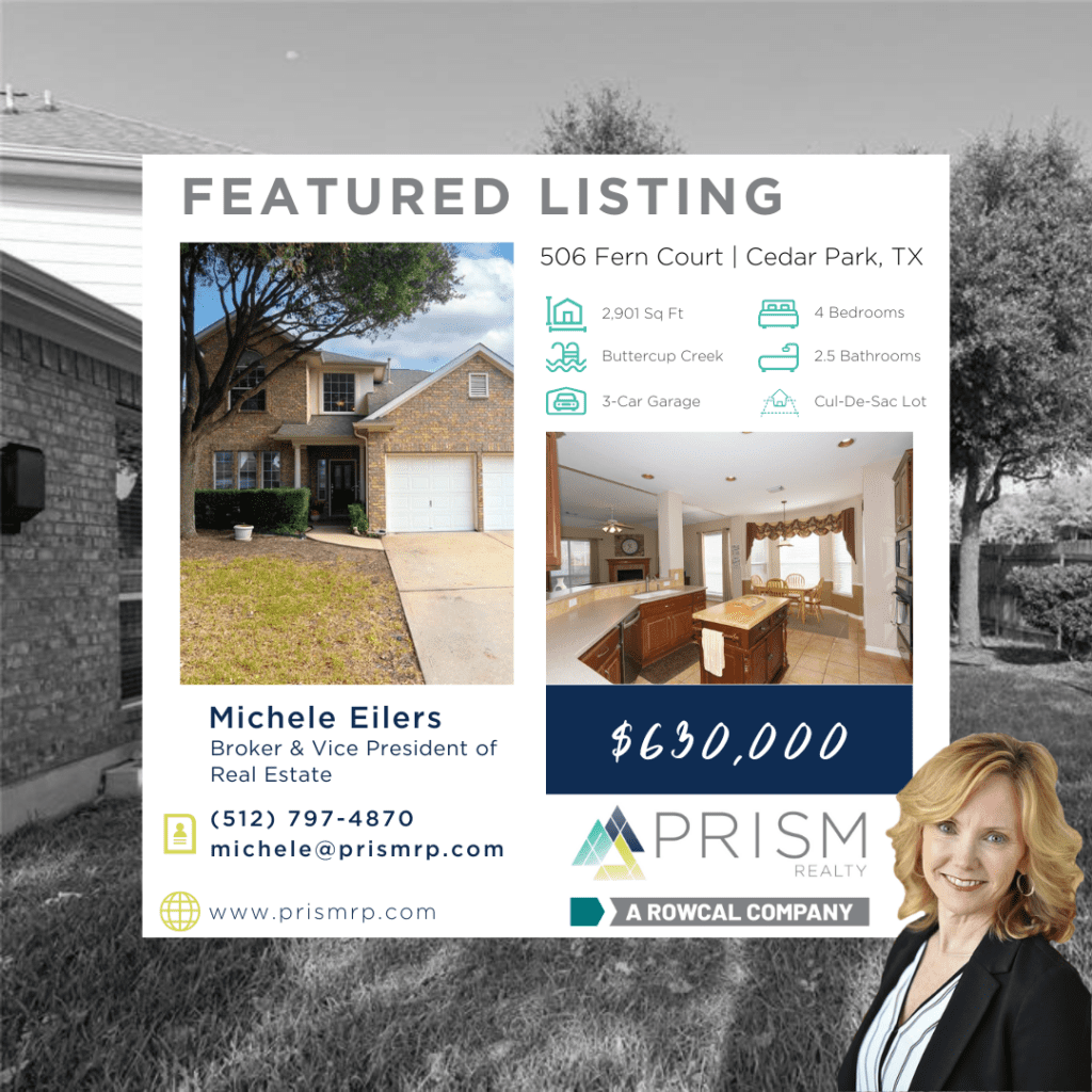 Featured Listing: 506 Fern Court Cedar Park TX 78613 - Prism Real Estate - Real Estate in Cedar Park TX - Homes for Sale in Cedar Park TX - Homes for Sale in Cedar Park - 506 Fern Court - Michele Eilers